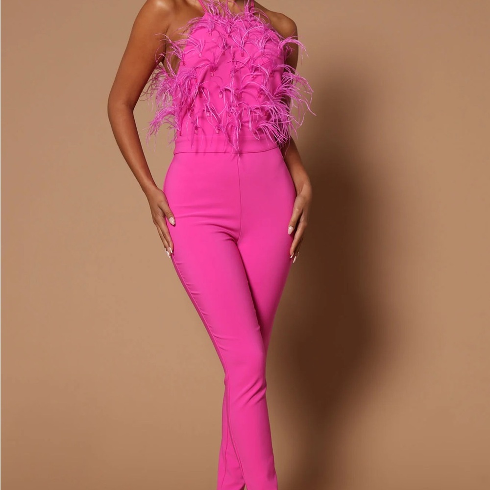 Fashion Nova Vibrant Pink Women's Jumpsuit